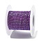 Iron Rhinestone Glass Cup Chain, with Spool, Amethyst, 2x2~2.5x2mm, about 16.40 Feet(5m)/Roll