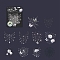 10Pcs 10 Styles PET Plastic Stickers, for Scrapbooking, Travel Diary Craft, WhiteSmoke, 90x90mm, 10pcs/set