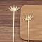 Ancient Style Alloy Hair Stick Finding, for DIY Jewelry Accessorie, Leaf, Light Gold, 120x27mm, 20pcs/set