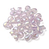 UV Plating Luminous Transparent Acrylic Beads OACR-P010-07C-3
