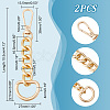 Unicraftale 2Pcs Aluminum & Iron & Zinc Alloy Oval Link Purse Strap Extenders FIND-UN0003-19KCG-3