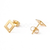 201 Stainless Steel Stud Earring Findings with Hole EJEW-A071-27G-2
