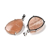 Natural Sunstone Pendants G-U002-01P-E-2