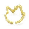 Brass Open Cuff Rings RJEW-B051-21G-3