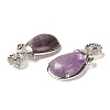 Natural Amethyst Pendants G-A031-02P-01-3