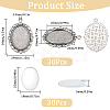 SUNNYCLUE DIY Blank Oval Dome Pendant Making Kit DIY-SC0023-73-2