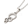 306 Stainless Steel Pendant Necklace for Women NJEW-Q772-01P-06-2