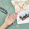 DICOSMETIC 4Pcs 2 Colors ABS Plastic Imitation Pearl Rosary Bead Necklaces Set NJEW-DC0001-04-3