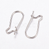 Brass Hoop Earrings Findings Kidney Ear Wires EC221-1-2