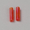 300Pcs Transparent Glass Round Bugle Beads GLAA-WH0015-74F-2