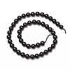 Natural Black Tourmaline Beads Strands X-G-L554-02-8mm-3