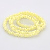 Pearl Luster Plated Glass Bone Beads Strands GLAA-A029A-PL08-2