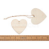 Heart Shape Unfinished Wood Cutouts Ornaments WOOD-TAC0003-66-7