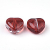 Transparent Spray Painted Glass Beads X-GLAA-N035-02-E01-2