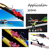 SUPERFINDINGS 50 Sets 10 Colors Plastic & Silicone O-Rings Fishing Rod Pole Hook Keeper Sets FIND-FH0003-26-5