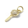 Brass Micro Pave Claer Cubic Zirconia Charms KK-H475-50G-03-2