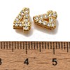 Rack Plating Number Brass Micro Pave Clear Cubic Zirconia Silde Charms KK-A231-13E-3