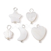 Natural Freshwater Shell Pendants PALLOY-JF02416-01-1