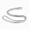 304 Stainless Steel Snake Chain Necklaces X-NJEW-F248-01C-P-1