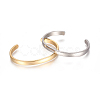 304 Stainless Steel Cuff Bangles STAS-I110-10-4mm-1