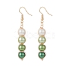 Glass Pearl Dangle Earrings EJEW-JE05035-3