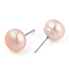 Natural Pearl Stud Earrings PEAR-N020-09C-5