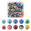 Yilisi 200Pcs 10 Colors Round Millefiori Glass Beads LK-YS0001-01-10