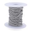304 Stainless Steel Twisted Chains for Men's Necklace Making CHS-K001-86-5