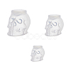 SUPERFINDINGS 3Pcs 3 Style Halloween Skull Candle Silicone Statue Molds CAND-FH0001-04-1