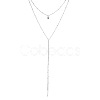 Fashionable Y-Set Double-layer Necklace - Simple and Elegant Beaded Tassel Sweater Chain for Women. ST2475520-1