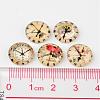 Clock Printed Glass Cabochons X-GGLA-A002-12mm-YY-4