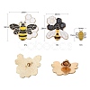 3Pcs 3 Style Bee Kind Enamel Pin JEWB-FS0001-02-2
