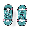 Skateboard with Word Cool People Skate Enamel Pin JEWB-N007-246-2
