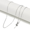 304 Stainless Steel Cable Chain Necklaces NJEW-H042-02P-1