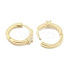 Brass Micro Pave Clear Cubic Zirconia Earrings X-EJEW-S228-03G-2