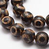 Tibetan Style 3-Eye dZi Beads G-K166-02-12mm-L1-02-3