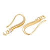 Rack Plating Brass Cubic Zirconia Earring Hooks KK-S374-05G-06-2