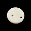 2-Hole Flat Round Freshwater Shell Buttons SHEL-Q005-11-2