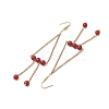 Natural Carnelian Dangle Earring EJEW-JE05968-4