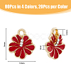 DICOSMETIC 80Pcs 4 Colors  Alloy Enamel Charms FIND-DC0003-43-2