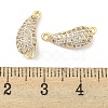 Brass Micro Pave Clear Cubic Zirconia Connector Charms KK-L211-004G-3