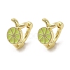 Lemon Shape Rack Plating Brass Hoop Earrings EJEW-A031-09G-1