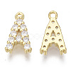 Brass Micro Pave Cubic Zirconia Charms X-KK-T060-05-A-G-NF-2