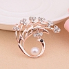 Alloy Glass Rhinestone Brooch PW-WG27359-03-1