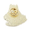 Black Golden Zinc Alloy Brooches JEWB-M039-04G-2