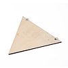 Triangle Rustic Boho Wooden Wall-Mounted Decorations AJEW-L091-B06-2