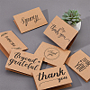 SUPERFINDINGS 50Pcs 10 Style Kraft Paper Thank You Greeting Cards DIY-FH0005-59-3