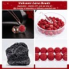 Synthetic Lava Rock Beads Strands X-G-S277-8mm-12-5
