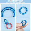 Unicraftale 20Pcs 10 Colors Zinc Alloy Frosted Spring Gate Rings FIND-UN0002-76-5
