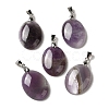 Natural Amethyst Pendants G-Z055-03P-11-1